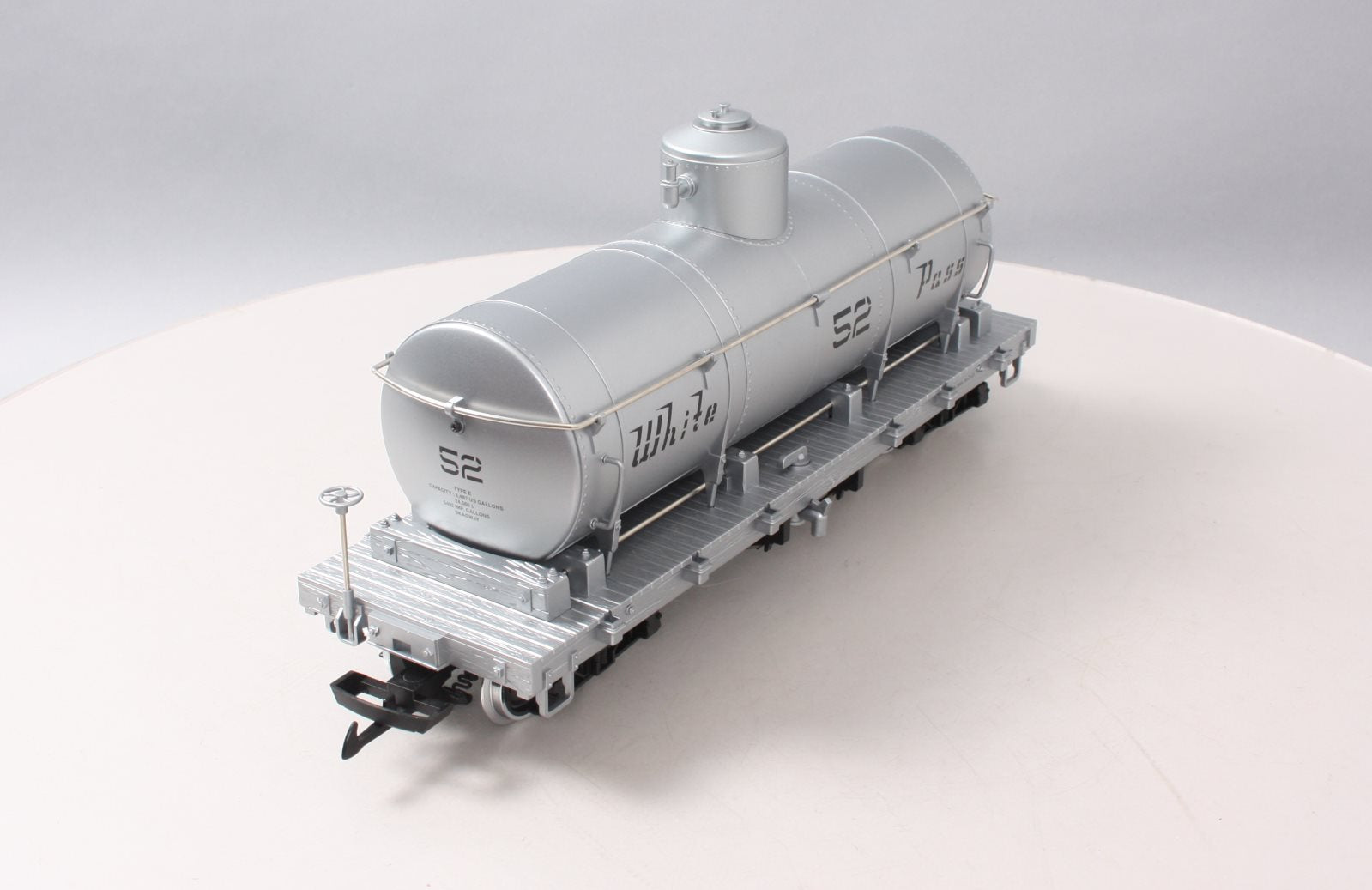 LGB 40808 G White Pass & Yukon Tank Car #52 (silver) - Metal