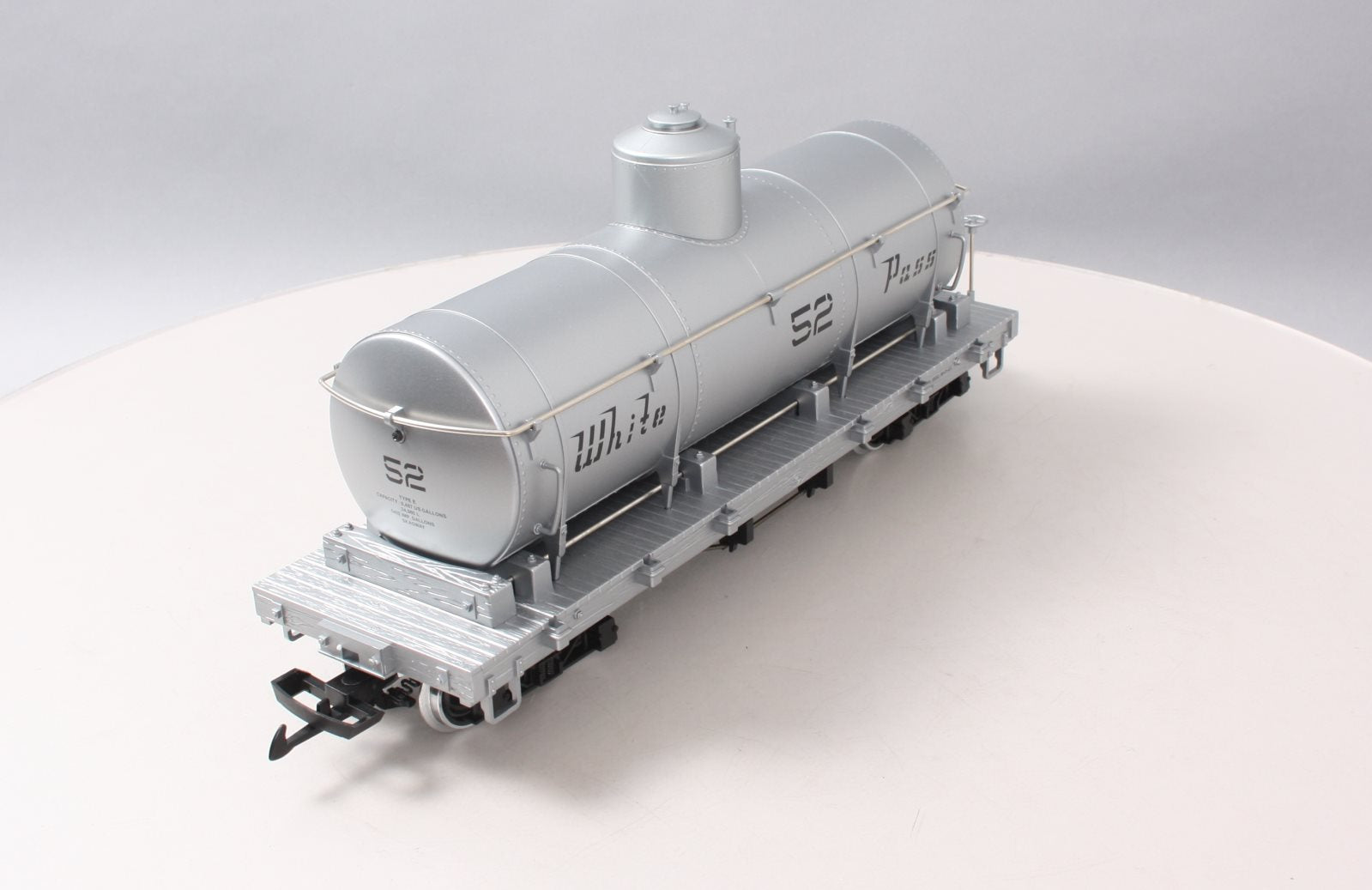LGB 40808 G White Pass & Yukon Tank Car #52 (silver) - Metal