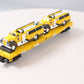 MTH 20-98159 O Gauge MTH Transportation Co Flatcar w/ Yellow Diecast Firetrucks LN/Box