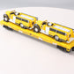 MTH 20-98159 O Gauge MTH Transportation Co Flatcar w/ Yellow Diecast Firetrucks LN/Box