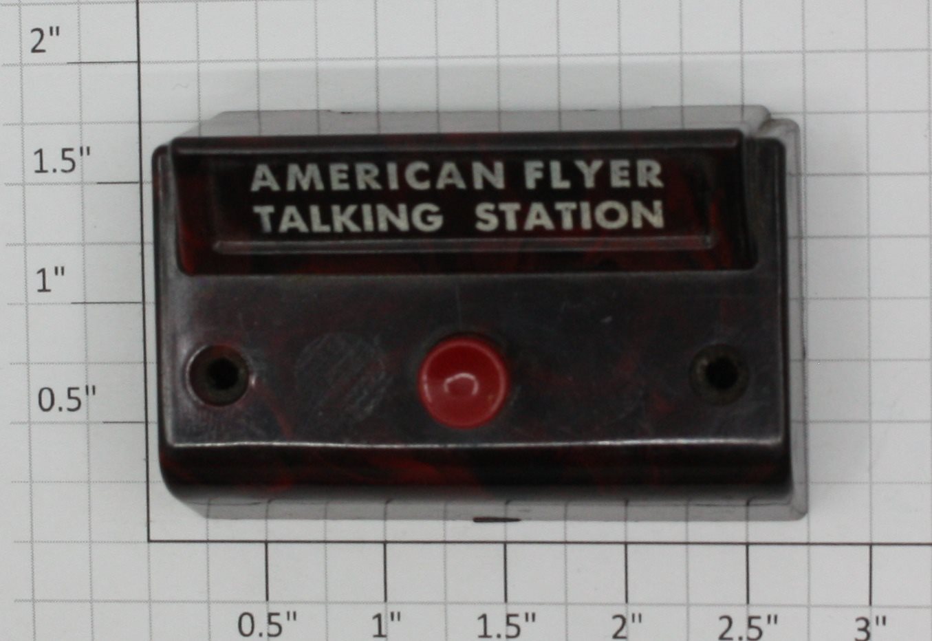 American Flyer XA10961FW S Scale Marbled Talking Station Control Button