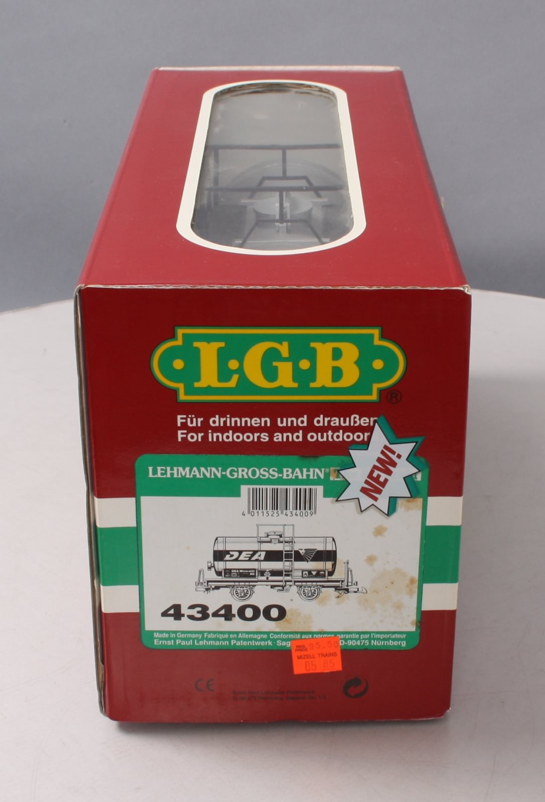 LGB 43400 DEA Single Dome Short Tank Car w/Plastic Wheels EX/Box