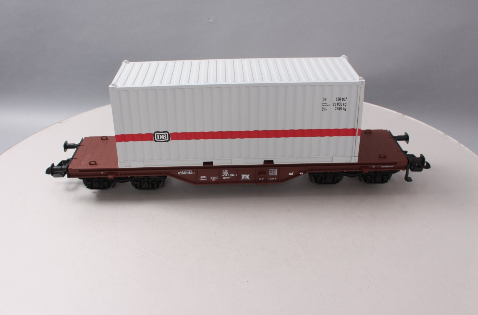Piko 37747 G Scale German Federal Railroad IV Flatcar with 20' Container