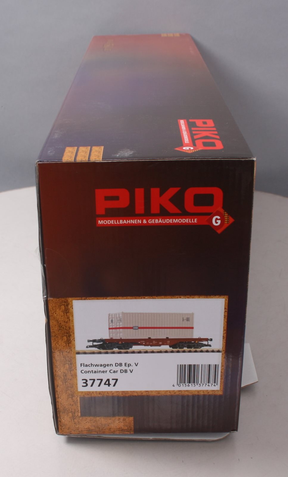 Piko 37747 G Scale German Federal Railroad IV Flatcar with 20' Container