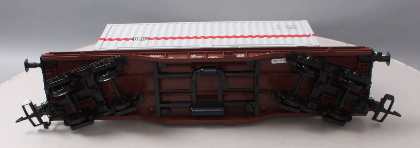 Piko 37747 G Scale German Federal Railroad IV Flatcar with 20' Container