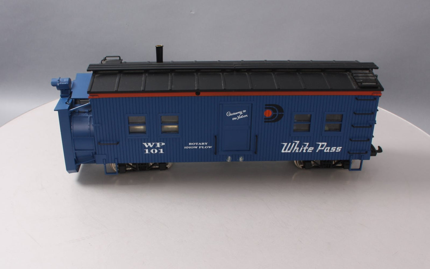 USA Trains R2102S G White Pass & Yukon Rotary Snow Plow with Sound #101