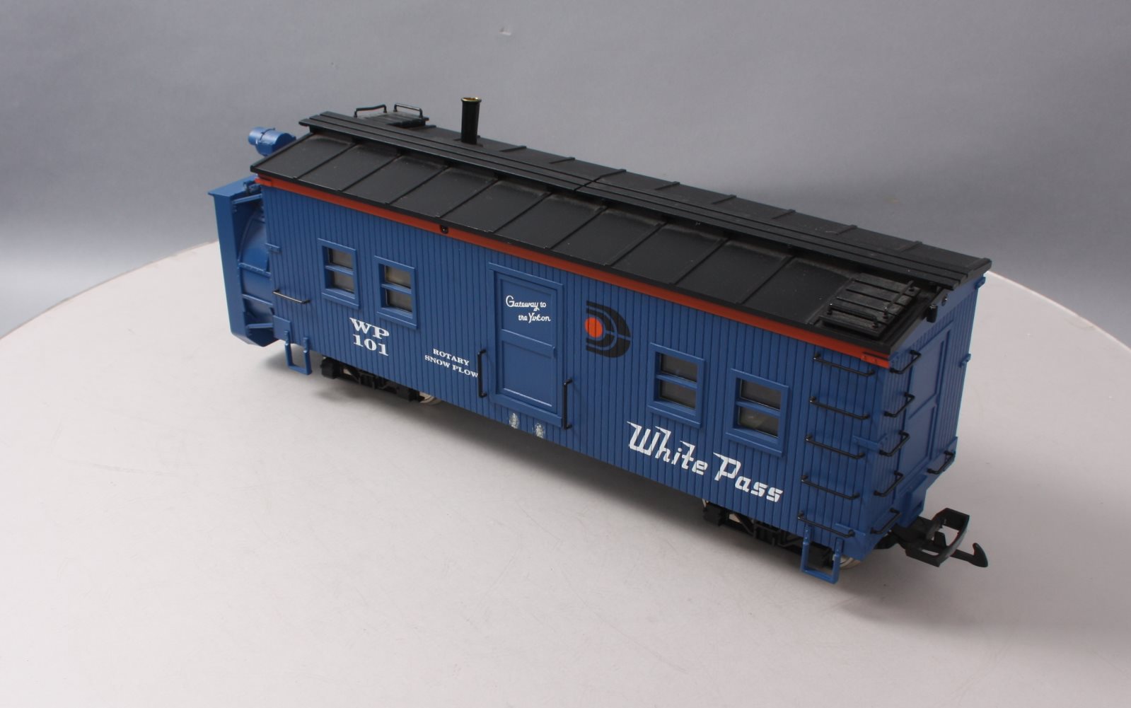 USA Trains R2102S G White Pass & Yukon Rotary Snow Plow with Sound #101