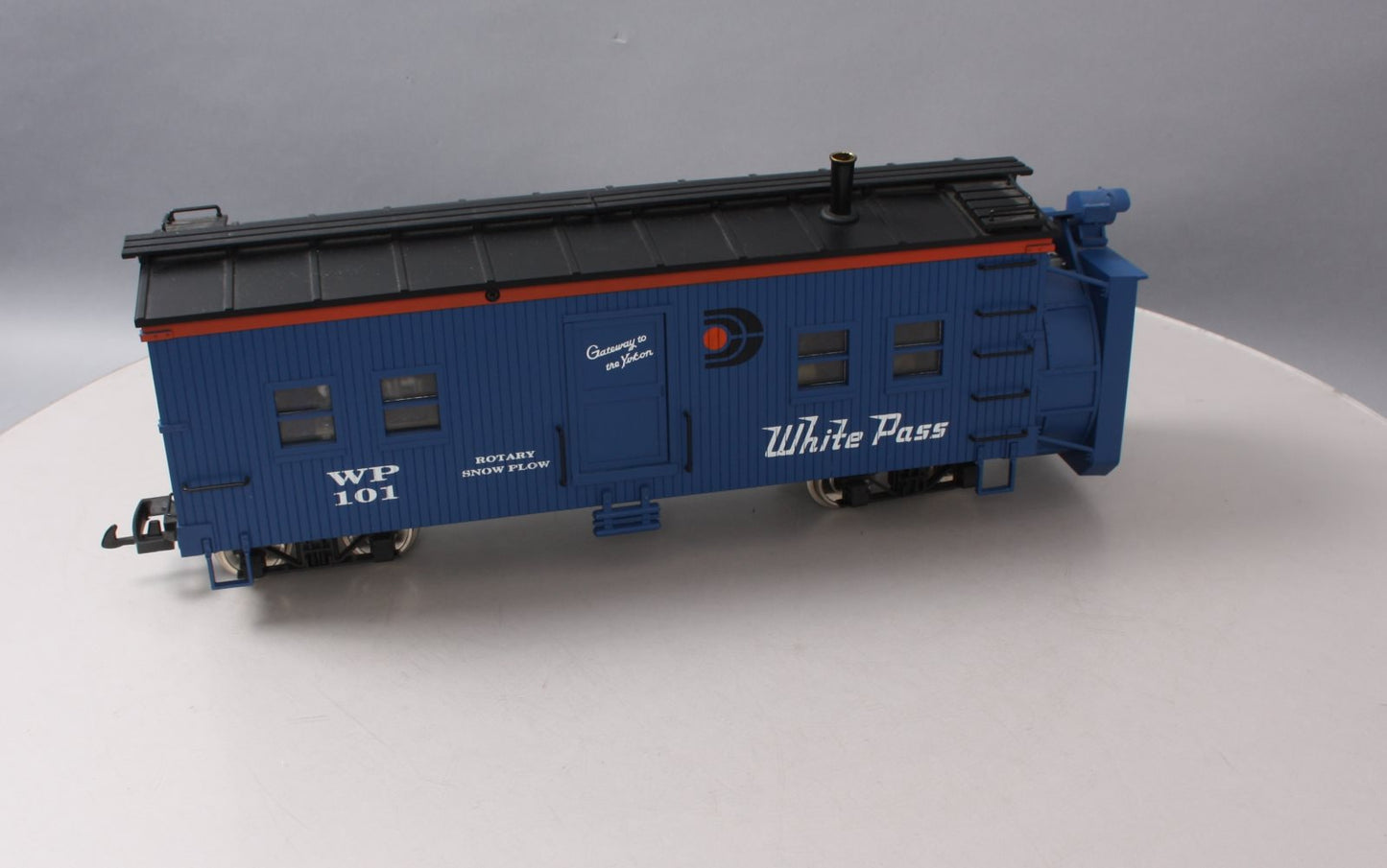 USA Trains R2102S G White Pass & Yukon Rotary Snow Plow with Sound #101