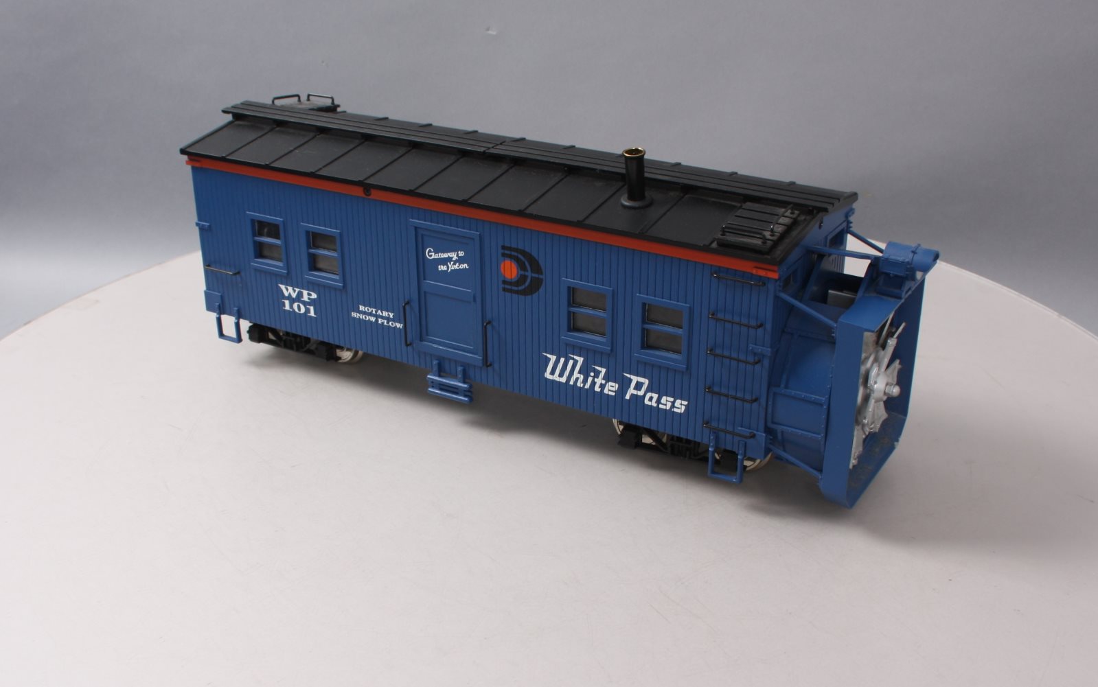 USA Trains R2102S G White Pass & Yukon Rotary Snow Plow with Sound #101