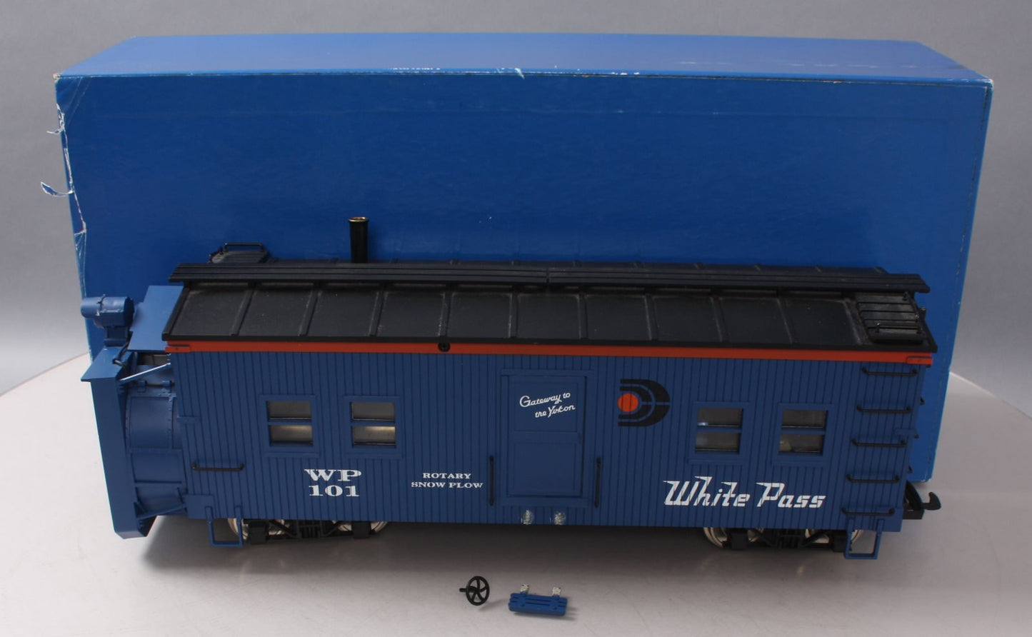 USA Trains R2102S G White Pass & Yukon Rotary Snow Plow with Sound #101