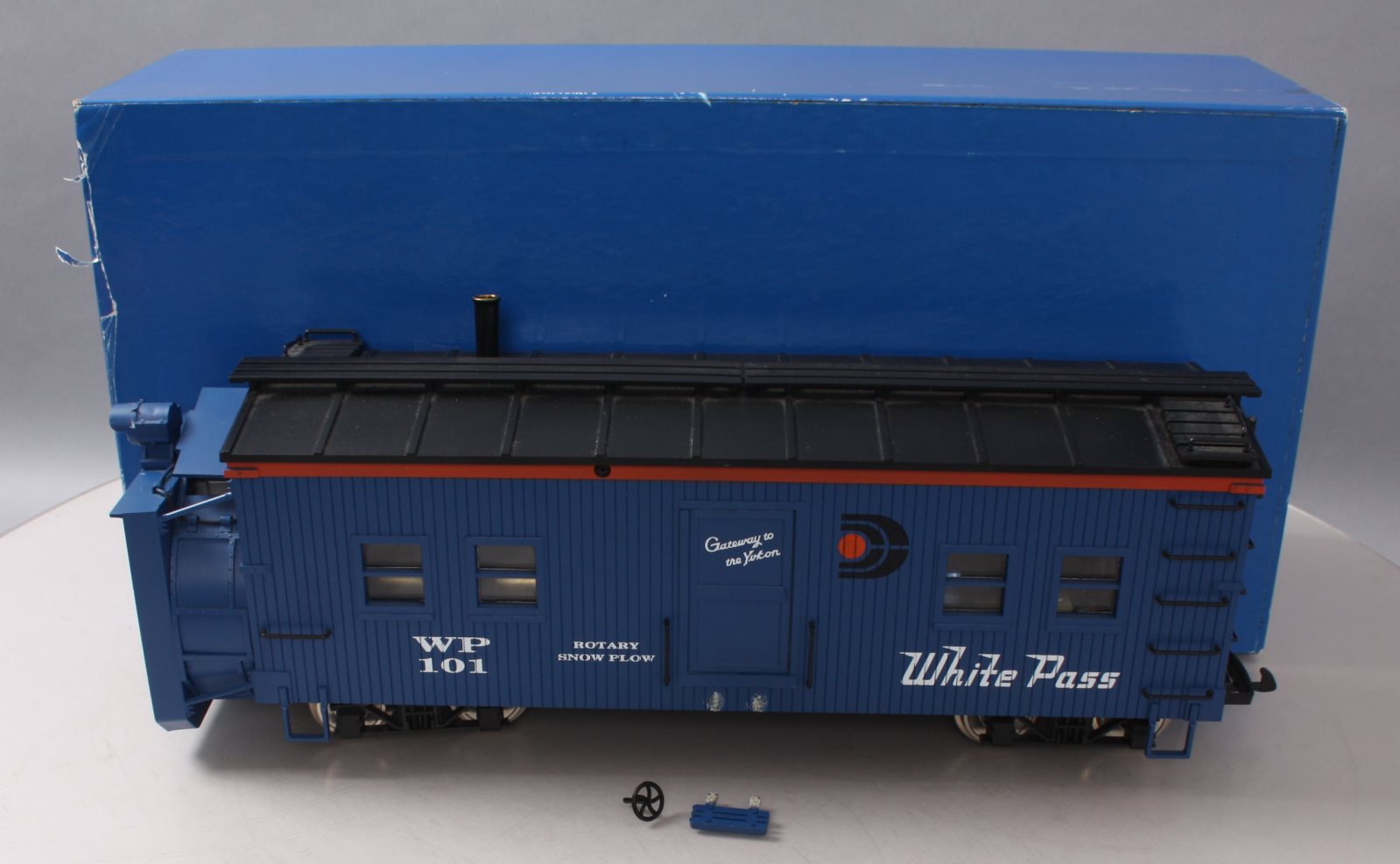 USA Trains R2102S G White Pass & Yukon Rotary Snow Plow with Sound #101