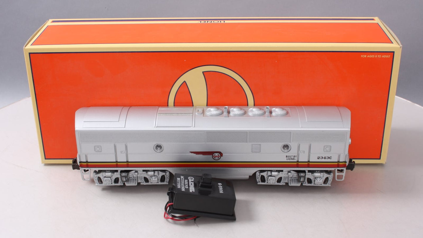 Lionel 6-18129 O Santa Fe F3 Non-Pwd B-Unit Diesel Locomotive #2343C w/Railsound EX/Box