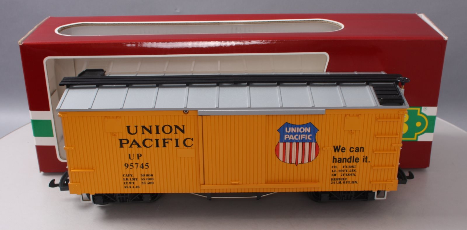 LGB 4067-A01 G Scale Union Pacific Boxcar #95745 EX/Box