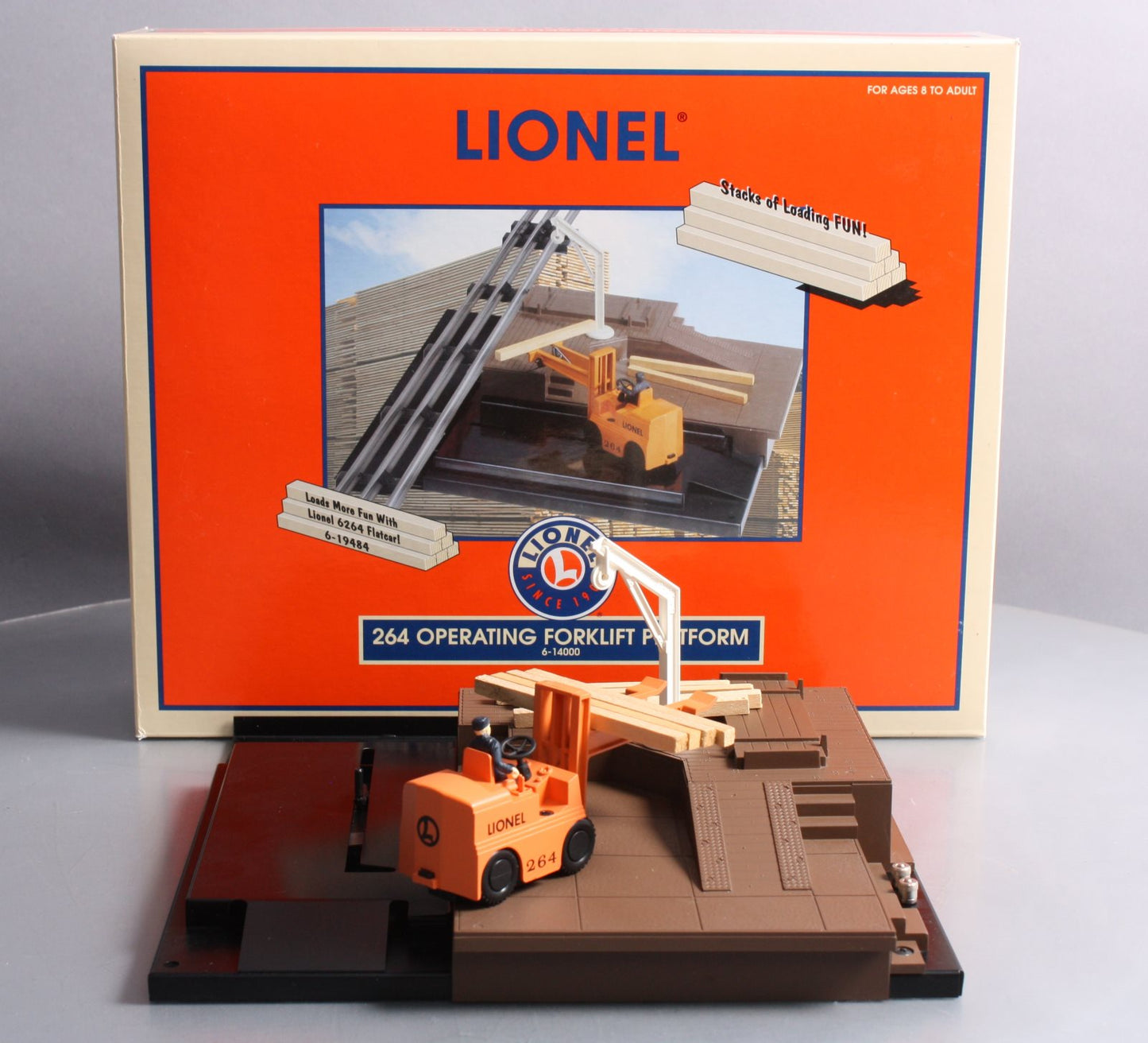 Lionel 6-14000 O Gauge 264 Operating Forklift Platform NIB