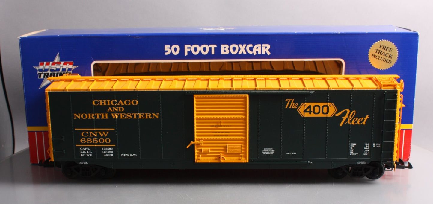 USA Trains R19312A G Chicago & North Western 50 Ft. Box Car with Steel Door