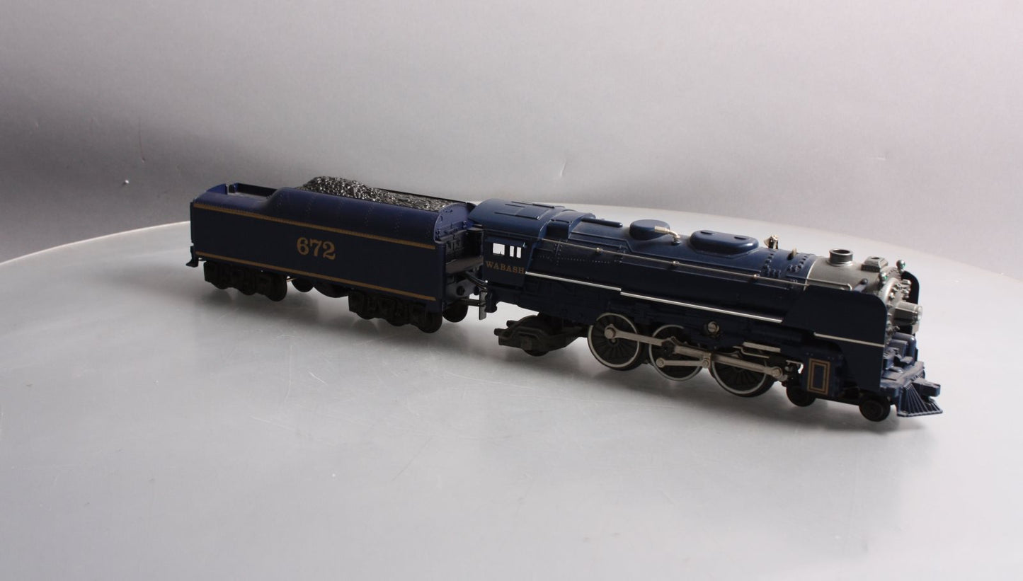 Lionel 6-8610 O Gauge Wabash 4-6-2 Steam Locomotive & Tender #672 EX/Box