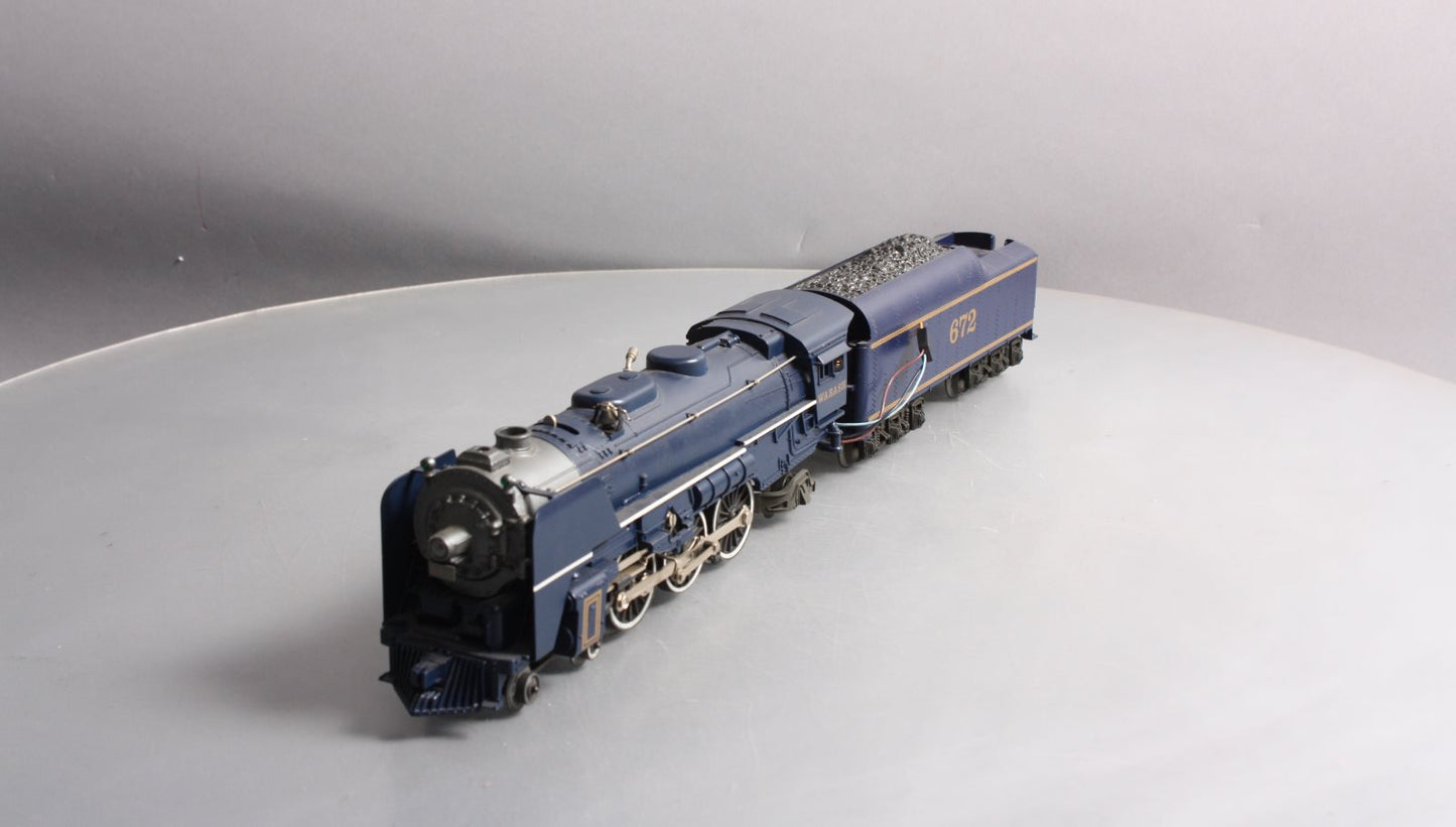 Lionel 6-8610 O Gauge Wabash 4-6-2 Steam Locomotive & Tender #672 EX/Box