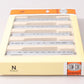Con-Cor 003-540001 N Scale Santa Fe 5-Car Corrugated Passenger Cars (Set of 5) LN/Box