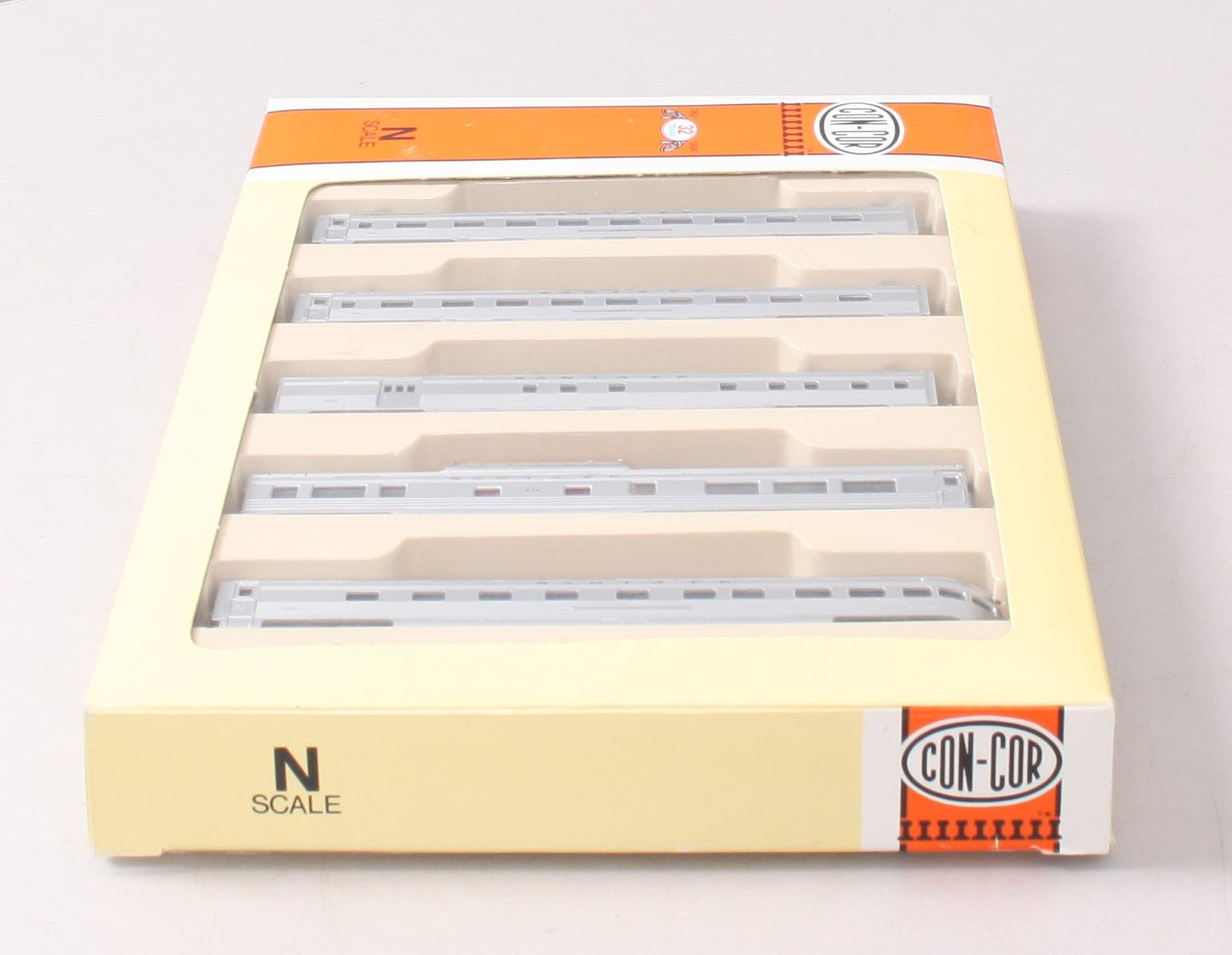 Con-Cor 003-540001 N Scale Santa Fe 5-Car Corrugated Passenger Cars (Set of 5) LN/Box