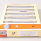Con-Cor 003-540001 N Scale Santa Fe 5-Car Corrugated Passenger Cars (Set of 5) LN/Box