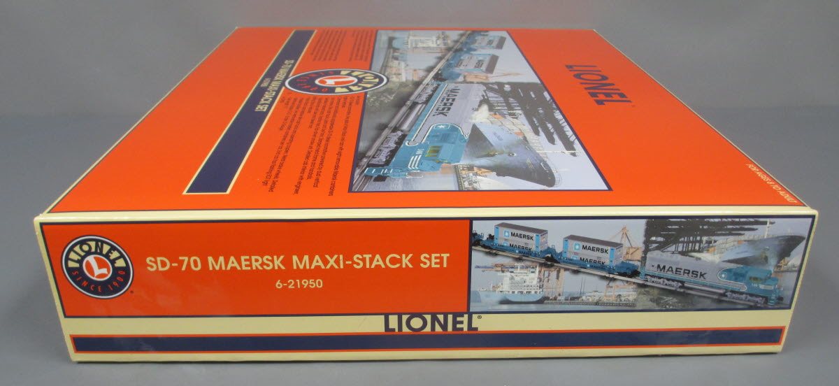 Lionel 6-21950 O Gauge Maersk SD-70 Diesel Maxi-Stack Set MT/Box