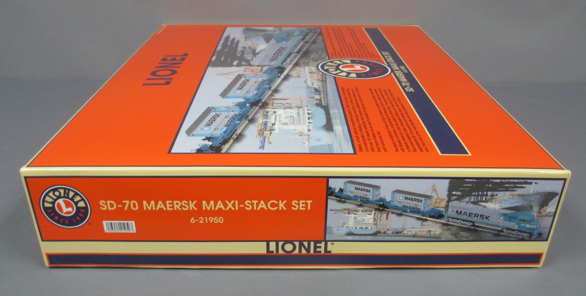 Lionel 6-21950 O Gauge Maersk SD-70 Diesel Maxi-Stack Set MT/Box