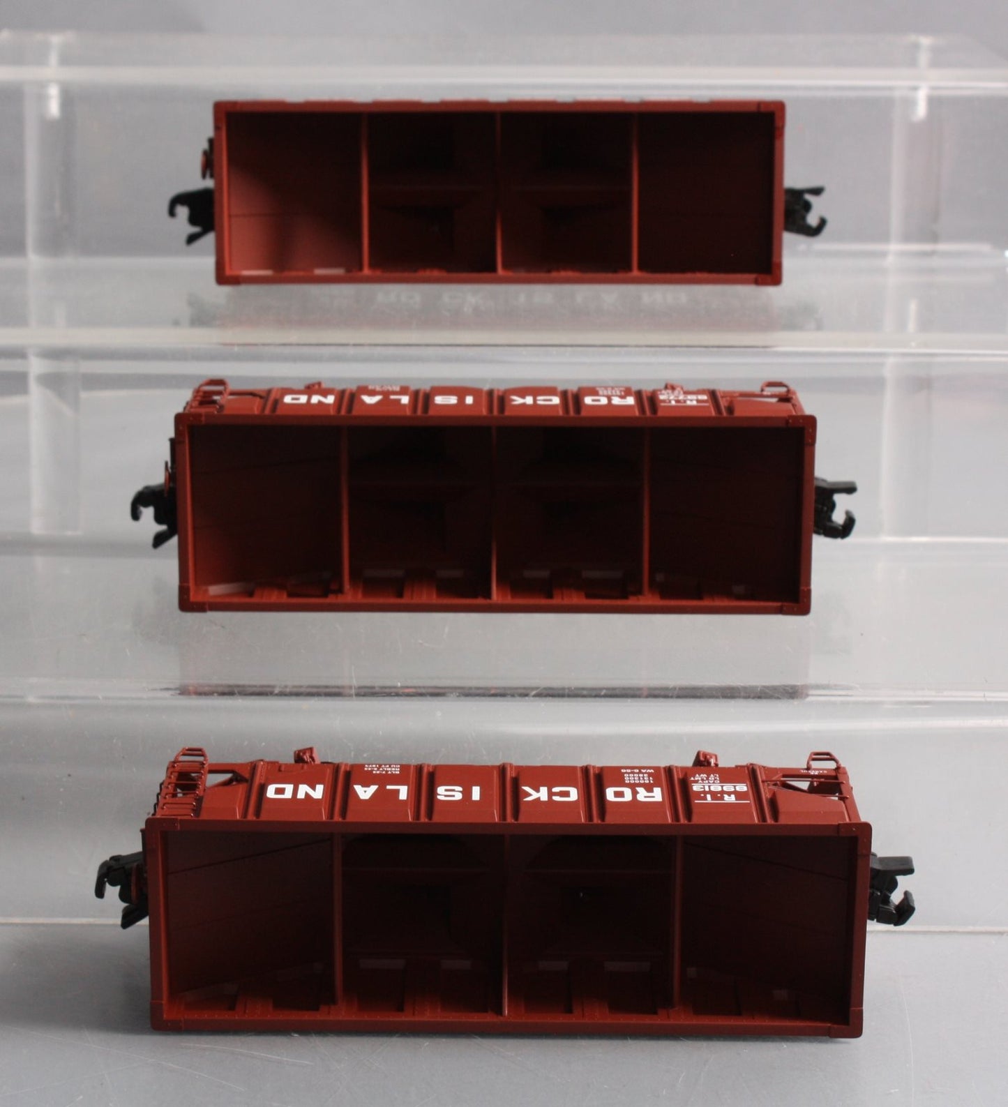 The Showcase Line 01174 S Gauge Rock Island Panel Crip Hoppers 3-Car Set LN/Box