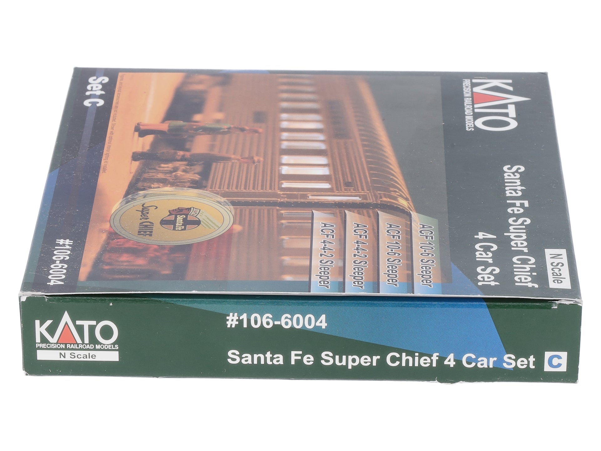 Kato 106-6004 N Santa Fe Super Chief Passenger Cars (Set of 4) LN