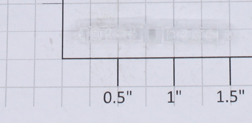 Lionel 8464-6/10 Clear Raised Number Marker Lens/Number Board Set