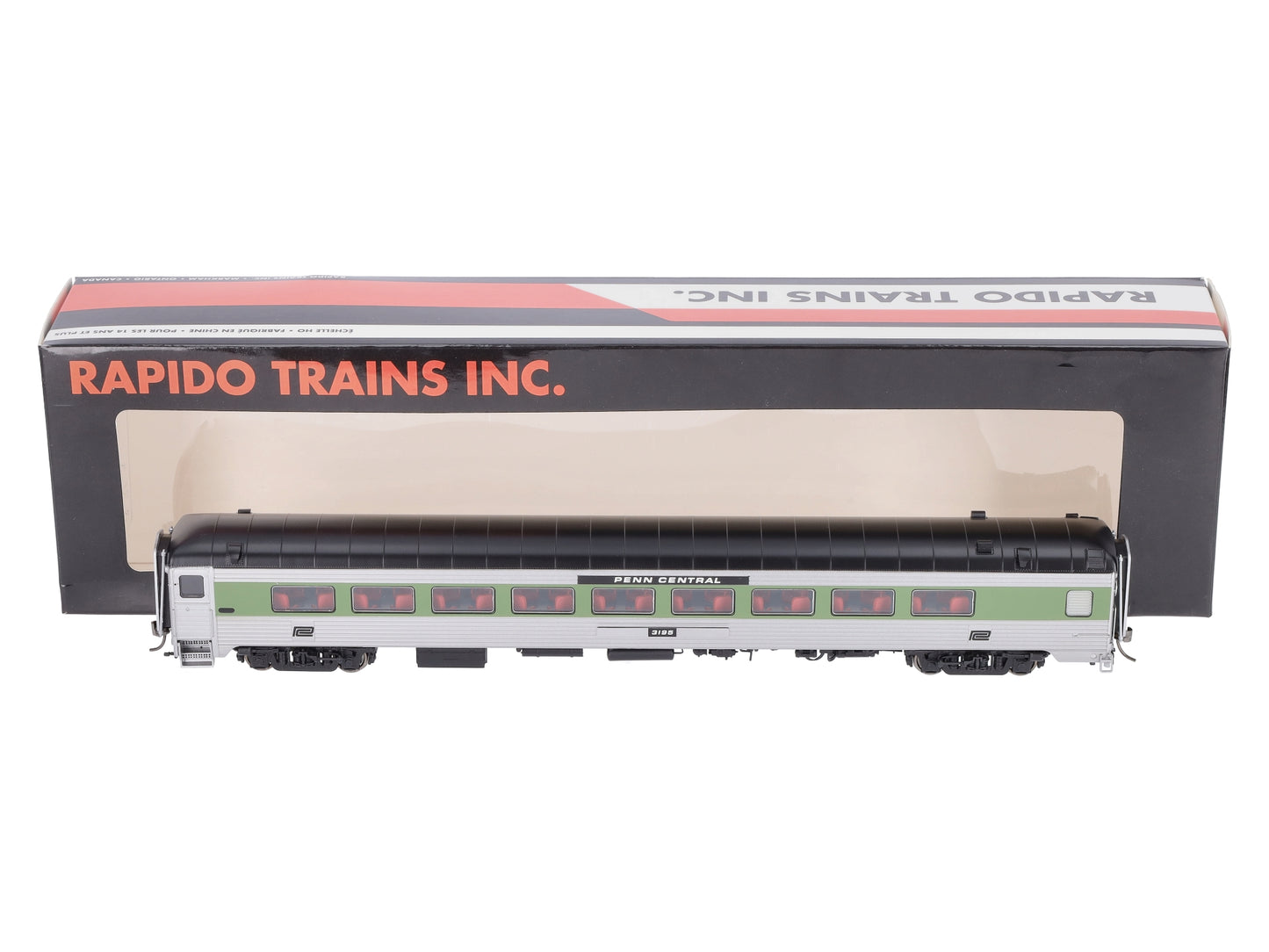 Rapido Trains 17135 Ho NH Parlor w/o Penn Cen 3195