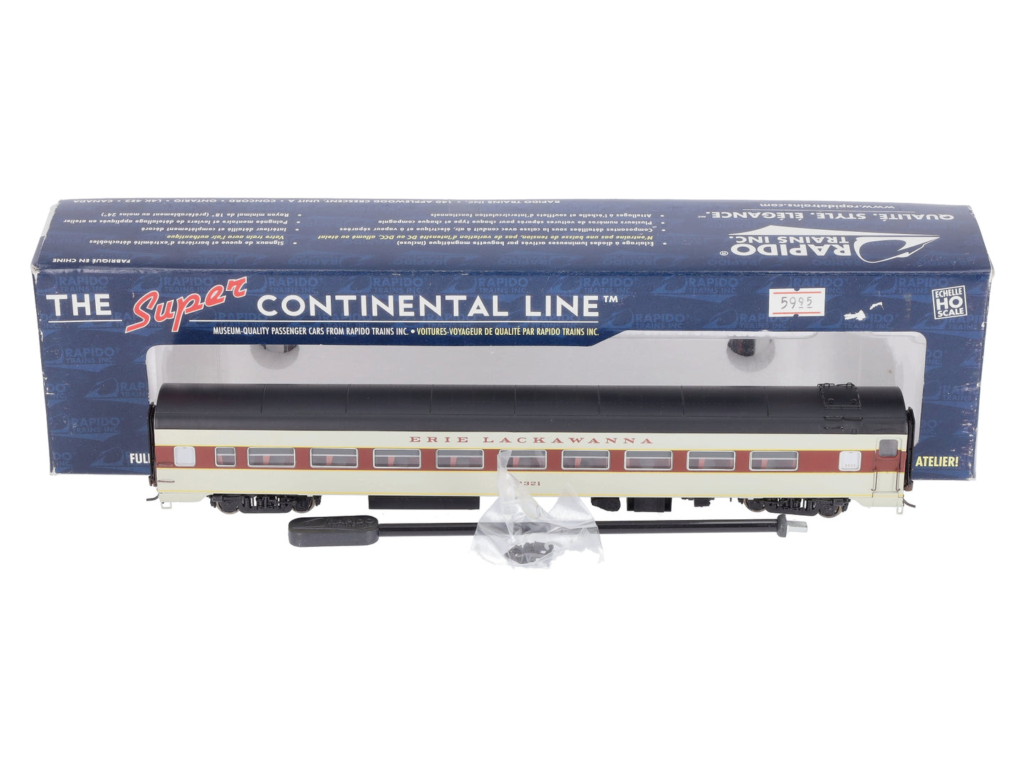 Rapido Trains 100208 HO Erie-Lackawanna #1321 Lightweight Coach NIB
