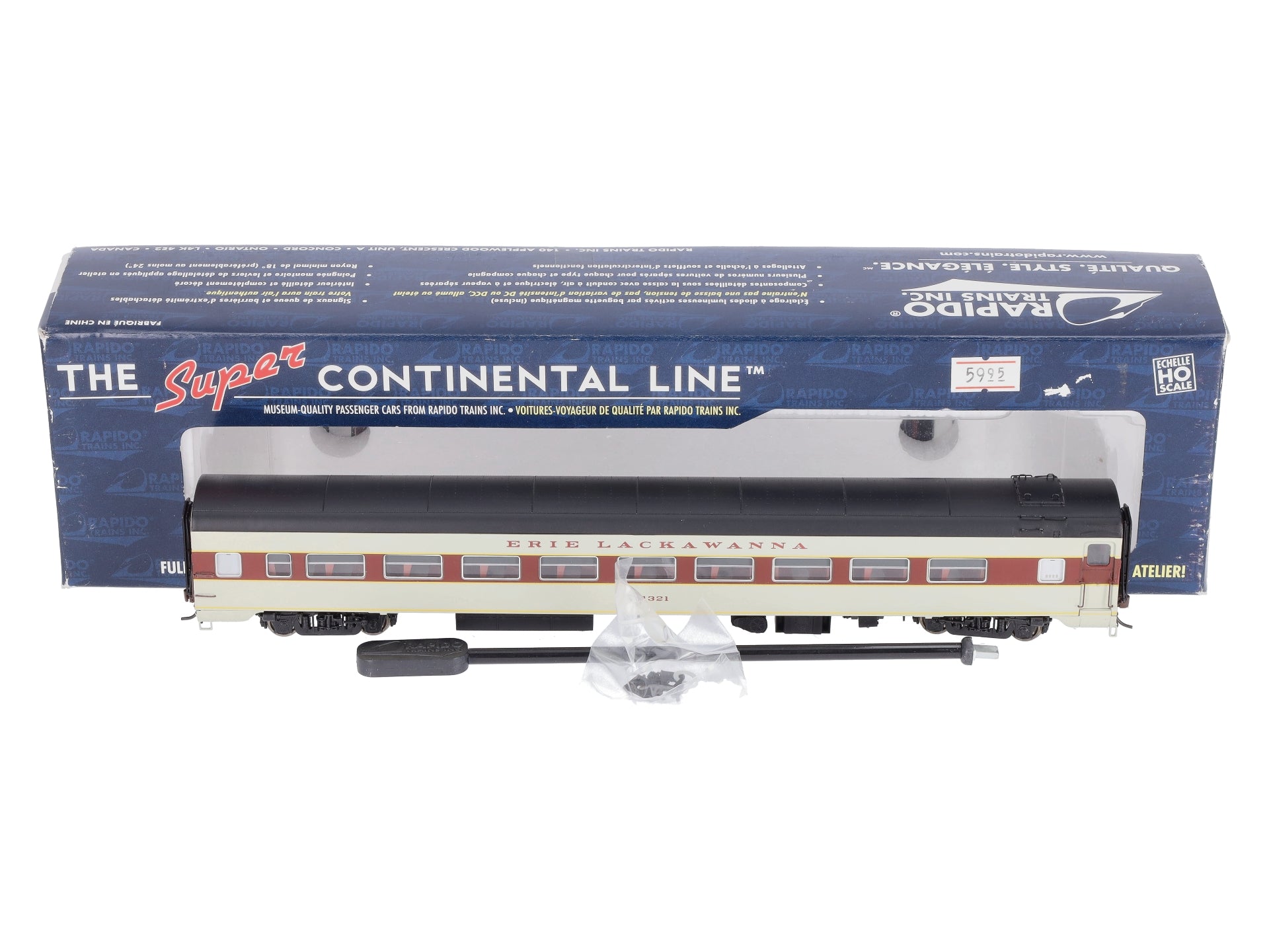 Rapido Trains 100208 HO Erie-Lackawanna #1321 Lightweight Coach NIB