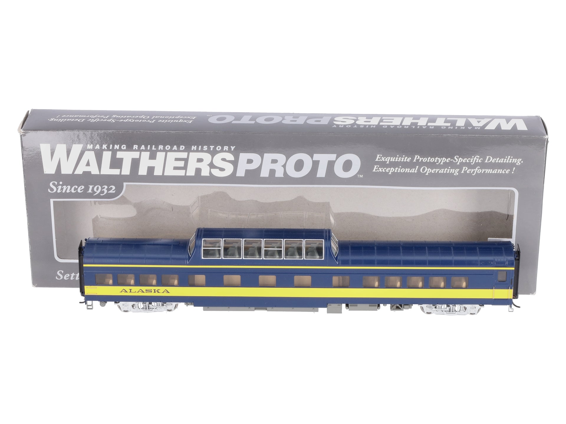 Walthers 920-12501 HO Alaska Railroad 85' ACF Dome Coach (Lighted) LN/Box