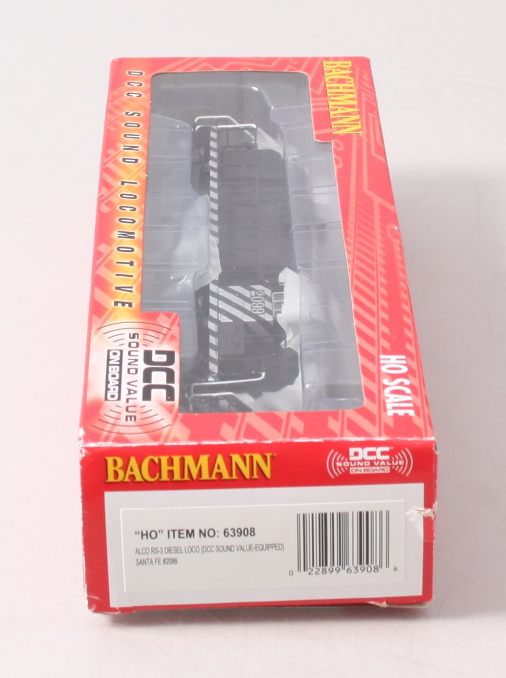 Bachmann 63908 HO Santa Fe ALCO RS3 Diesel Locomotive Sound/DCC #2099