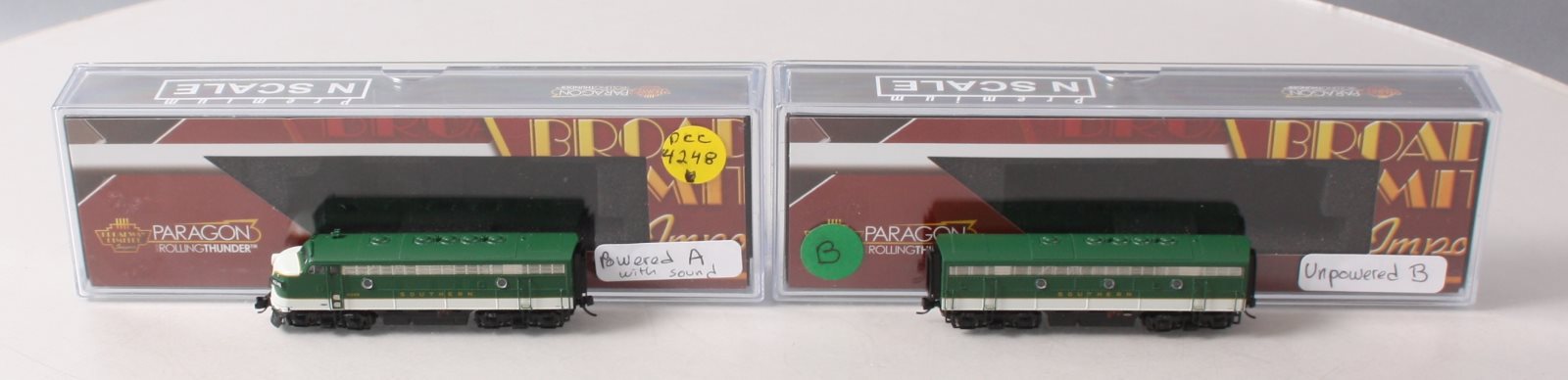 Broadway Limited 3808 N Southern F7 A/B Diesel Locomotive Sound/DCC #4248/4414