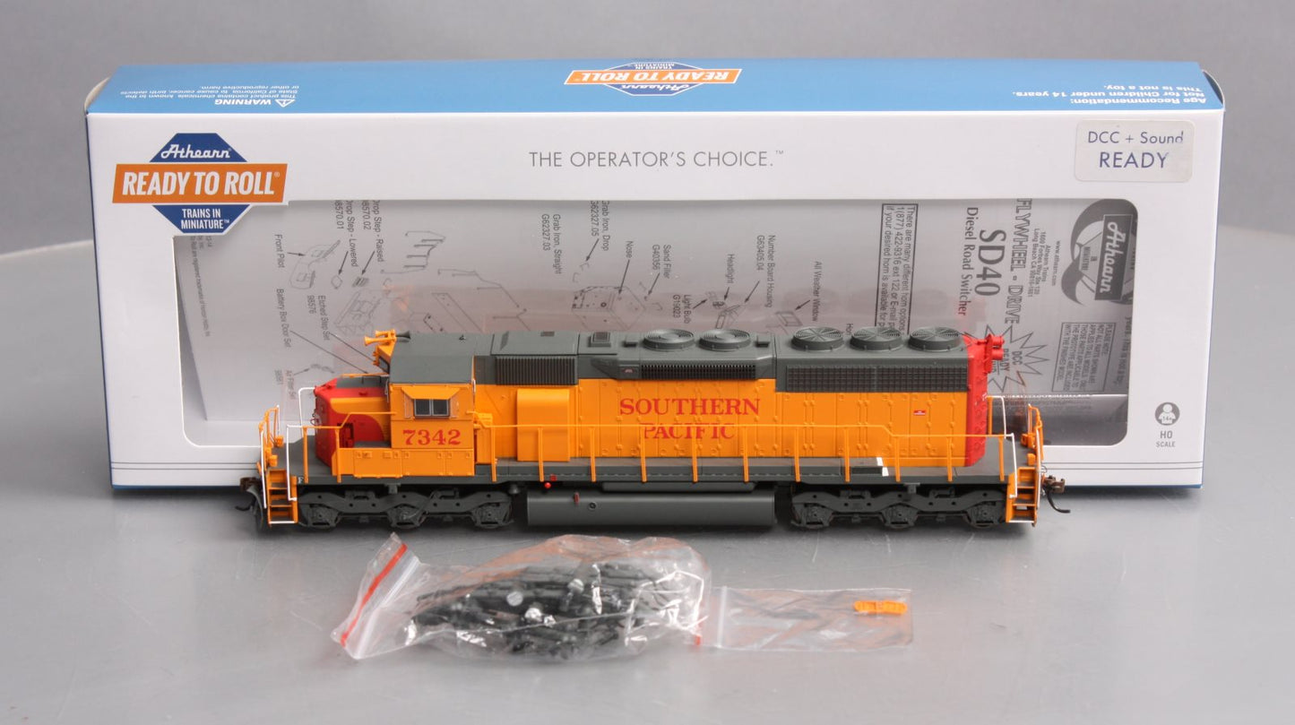 Athearn 86717 HO Southern Pacific RTR Orange SD40 Diesel Locomotve #7342