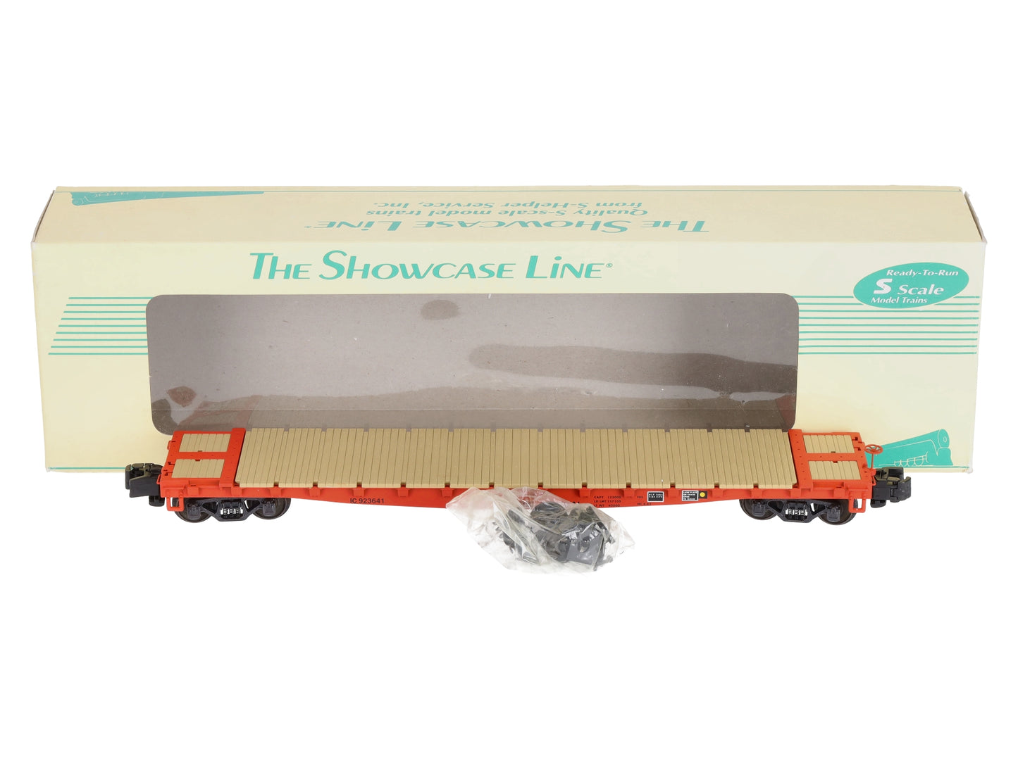 The Showcase Line 00172 S Gauge Standard Flatcar Illinois Central #923641 LN/Box