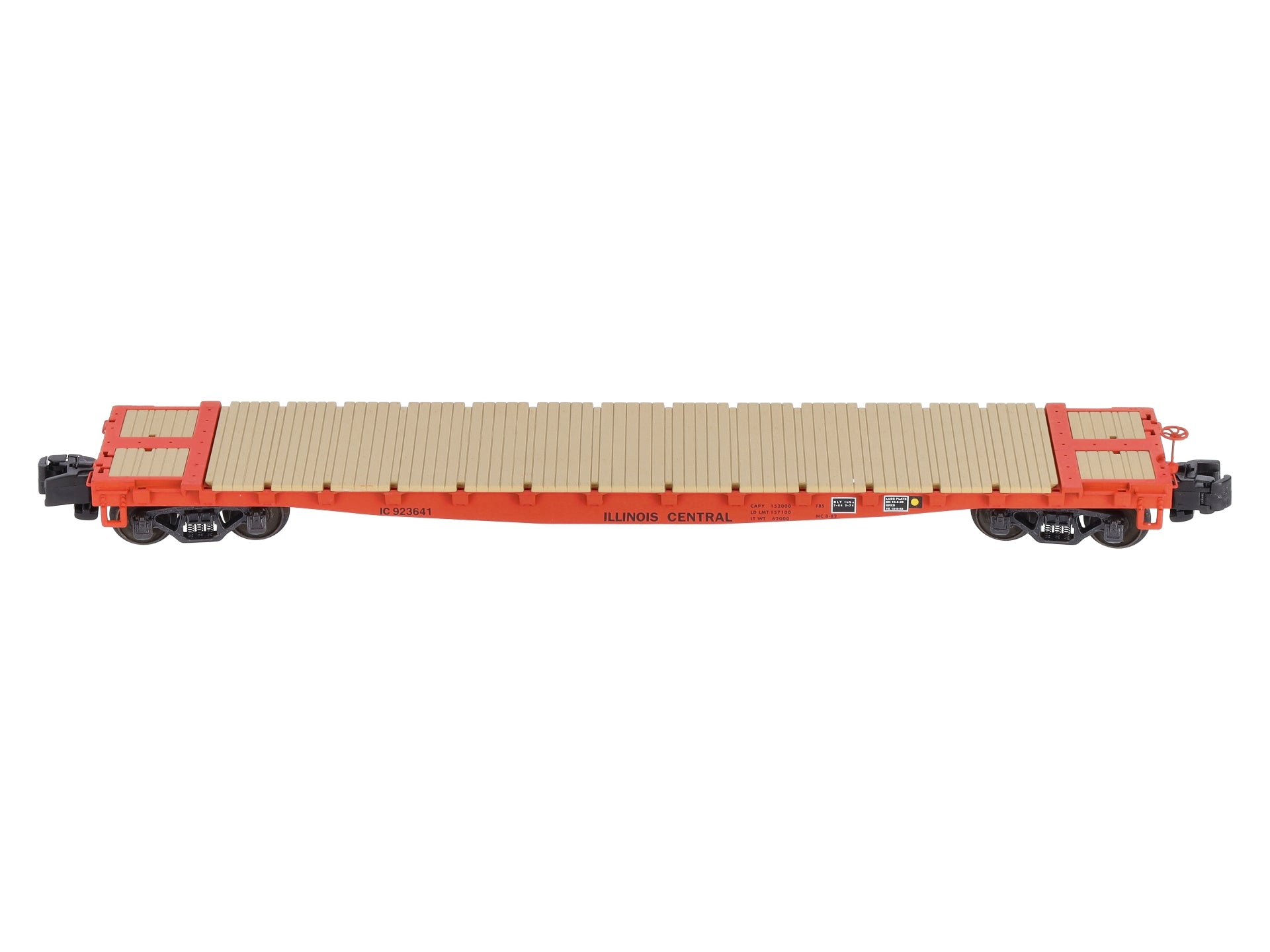 The Showcase Line 00172 S Gauge Standard Flatcar Illinois Central #923641 LN/Box