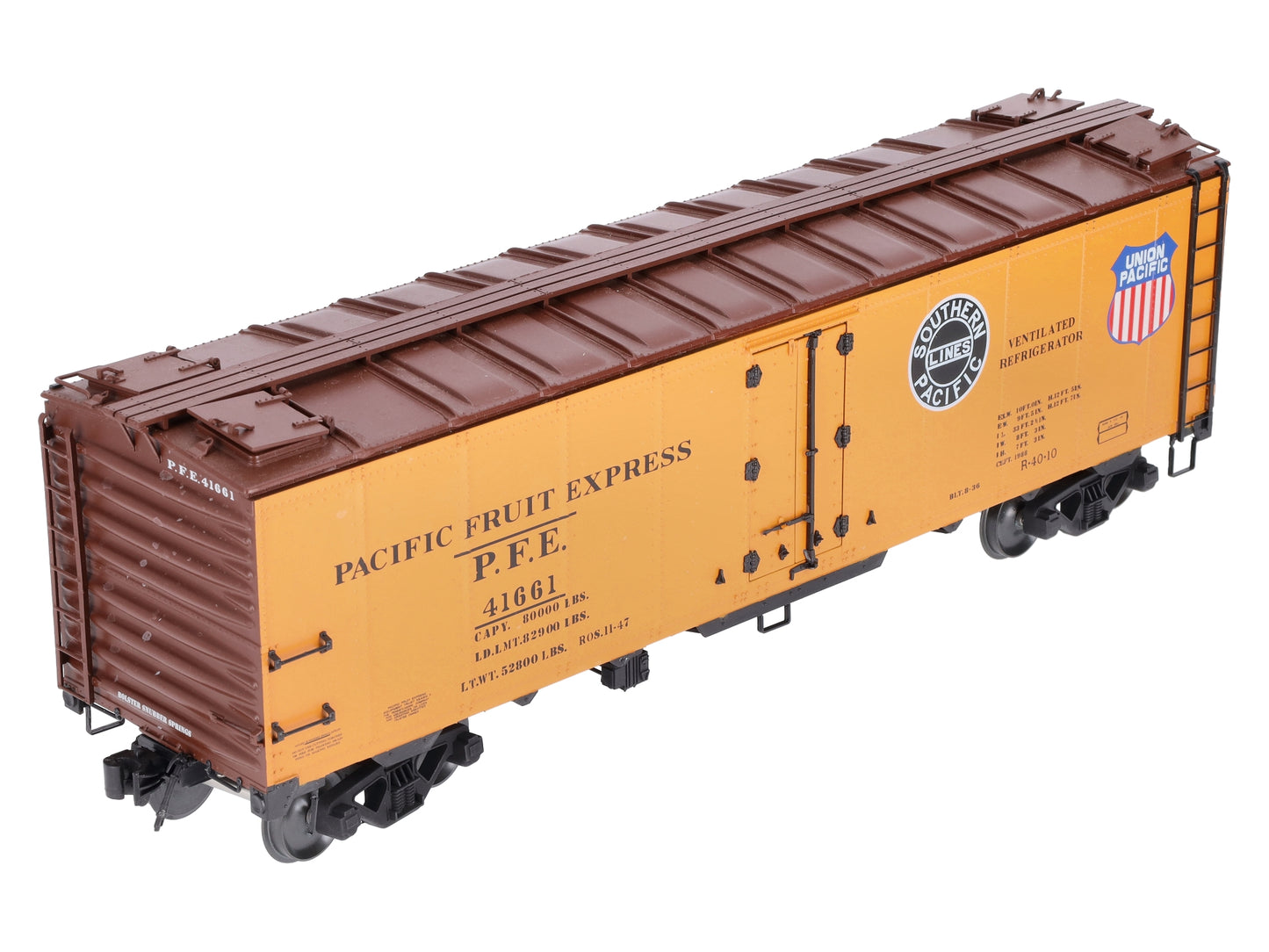 AMS AM32-503 G Scale Narrow Gauge PFE Doubel Herald Refrigerator Car #41661 LN/Box