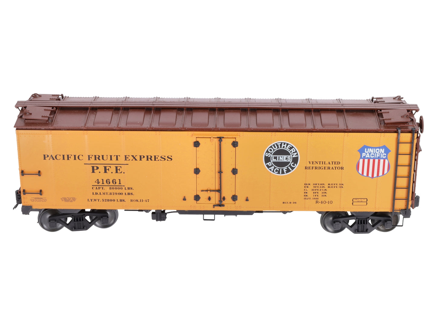 AMS AM32-503 G Scale Narrow Gauge PFE Doubel Herald Refrigerator Car #41661 LN/Box