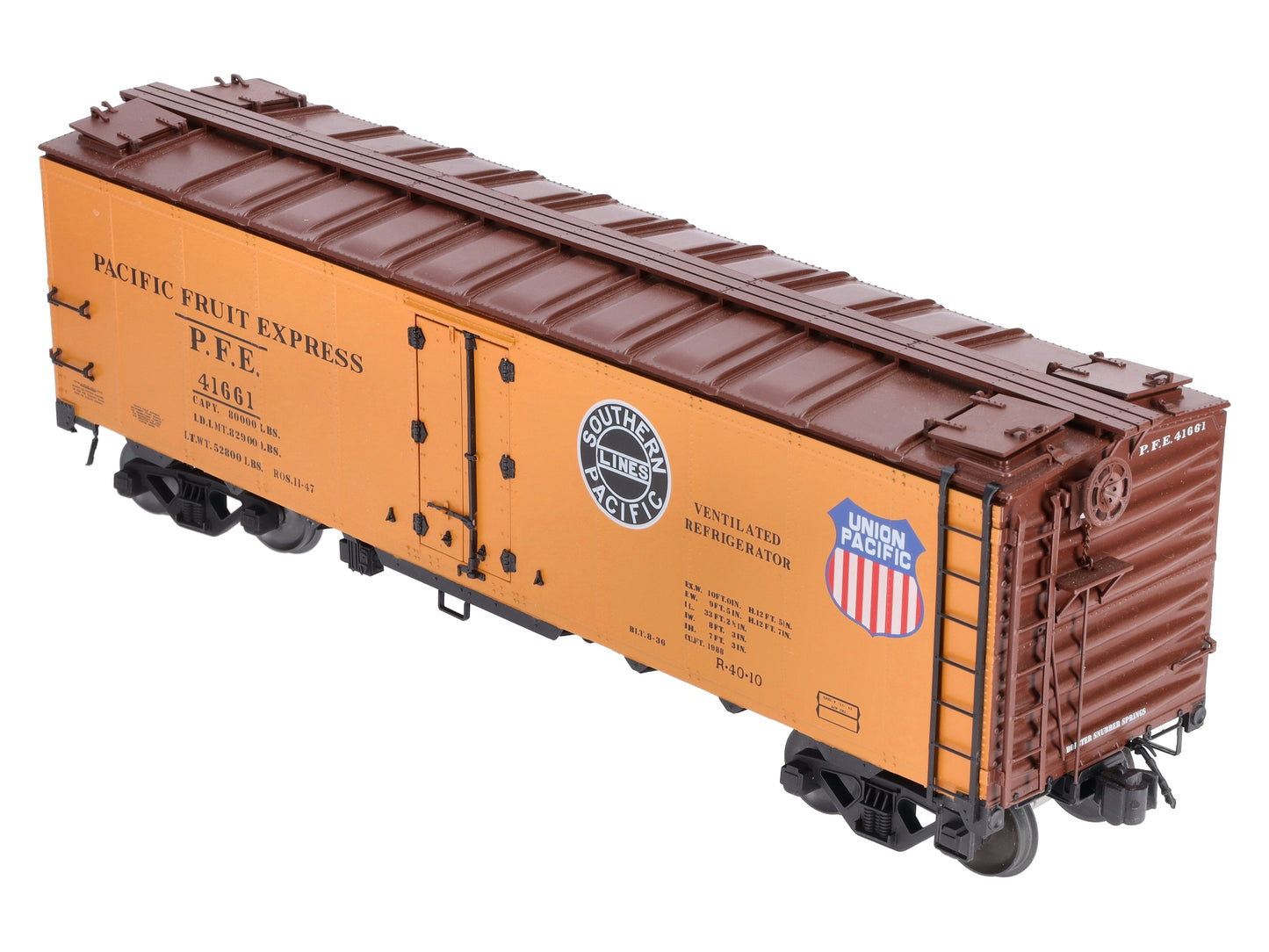 AMS AM32-503 G Scale Narrow Gauge PFE Doubel Herald Refrigerator Car #41661 LN/Box