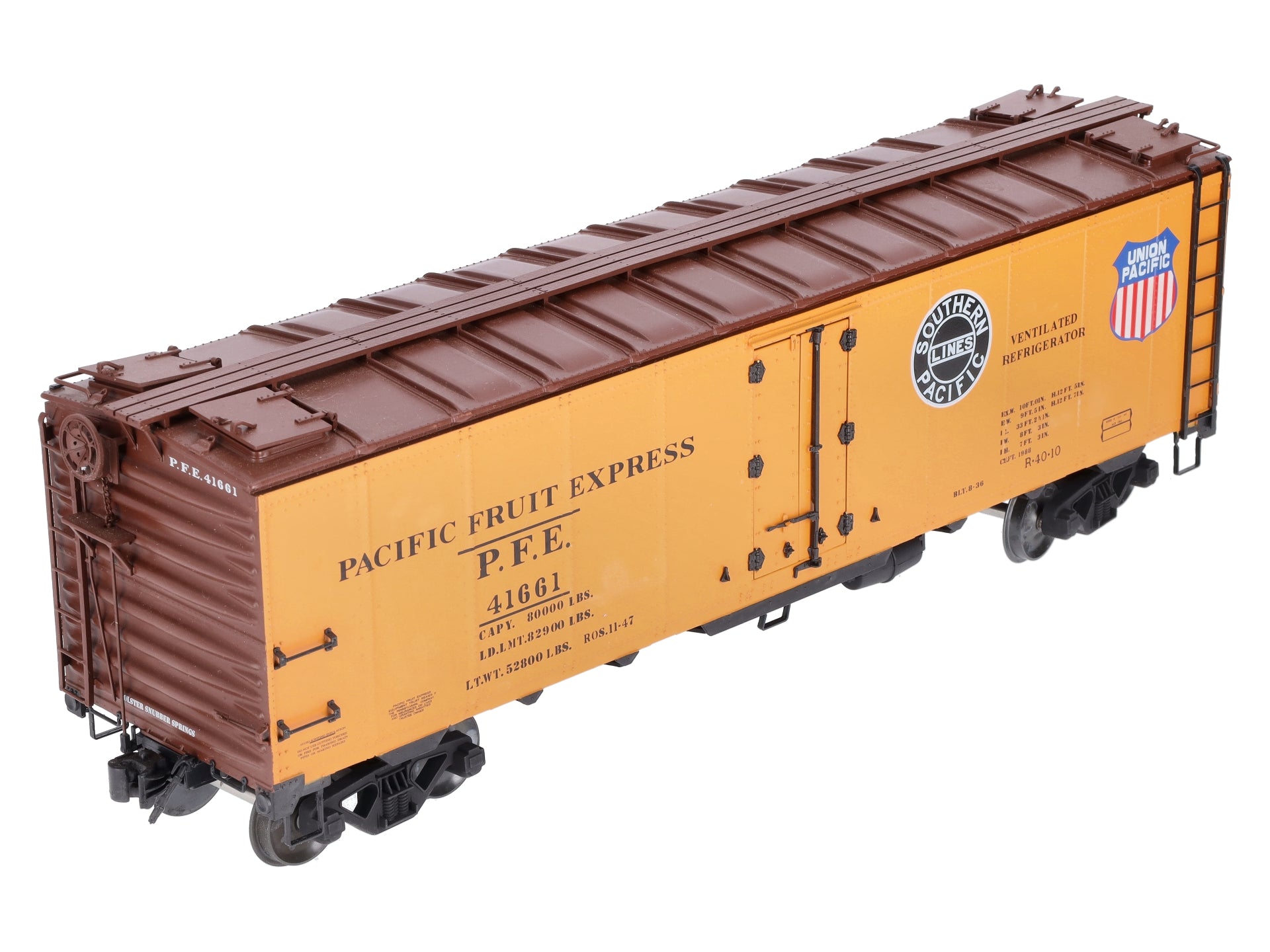 AMS AM32-503 G Scale Narrow Gauge PFE Doubel Herald Refrigerator Car #41661 LN/Box