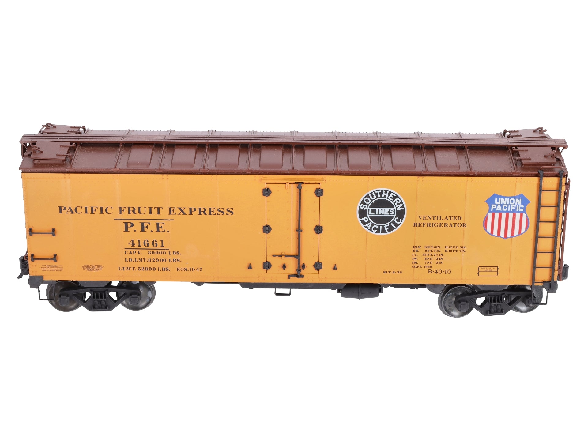 AMS AM32-503 G Scale Narrow Gauge PFE Doubel Herald Refrigerator Car #41661 LN/Box