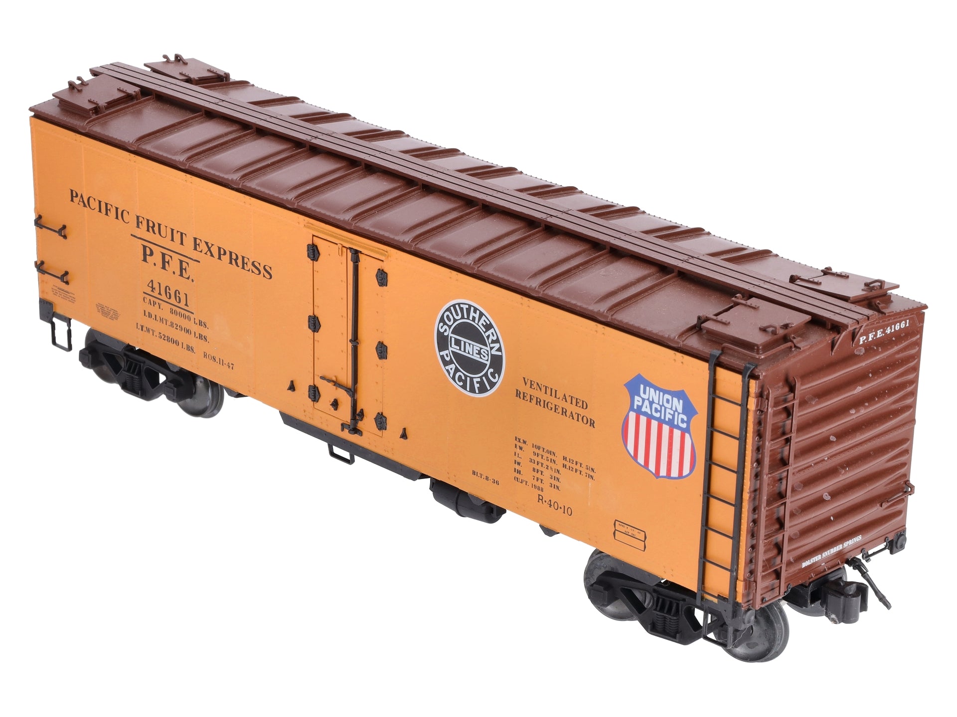 AMS AM32-503 G Scale Narrow Gauge PFE Doubel Herald Refrigerator Car #41661 LN/Box