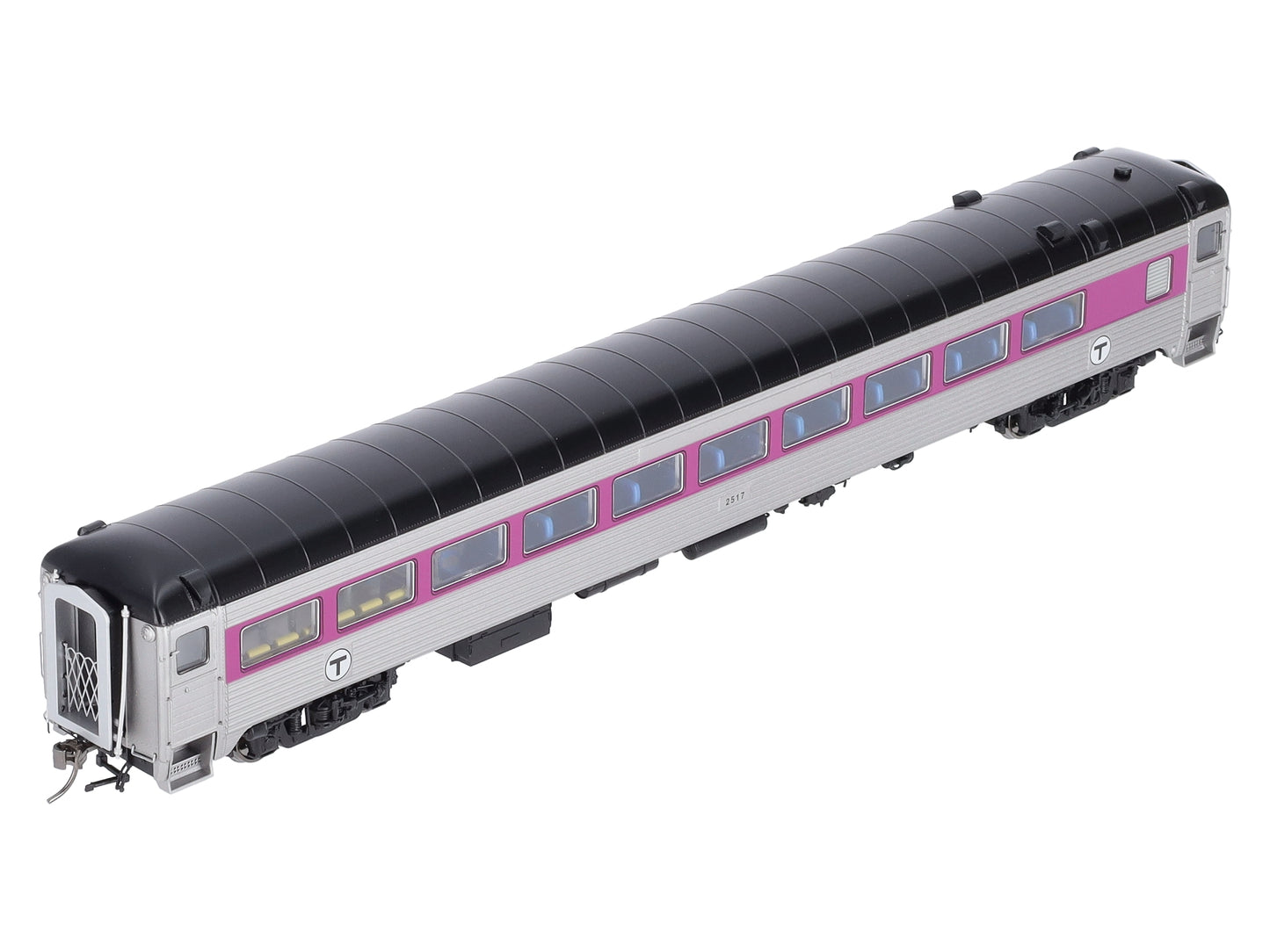Rapido Trains 017244 HO MBTA NH 8600 Series Coach Car w/o Skirts #2517