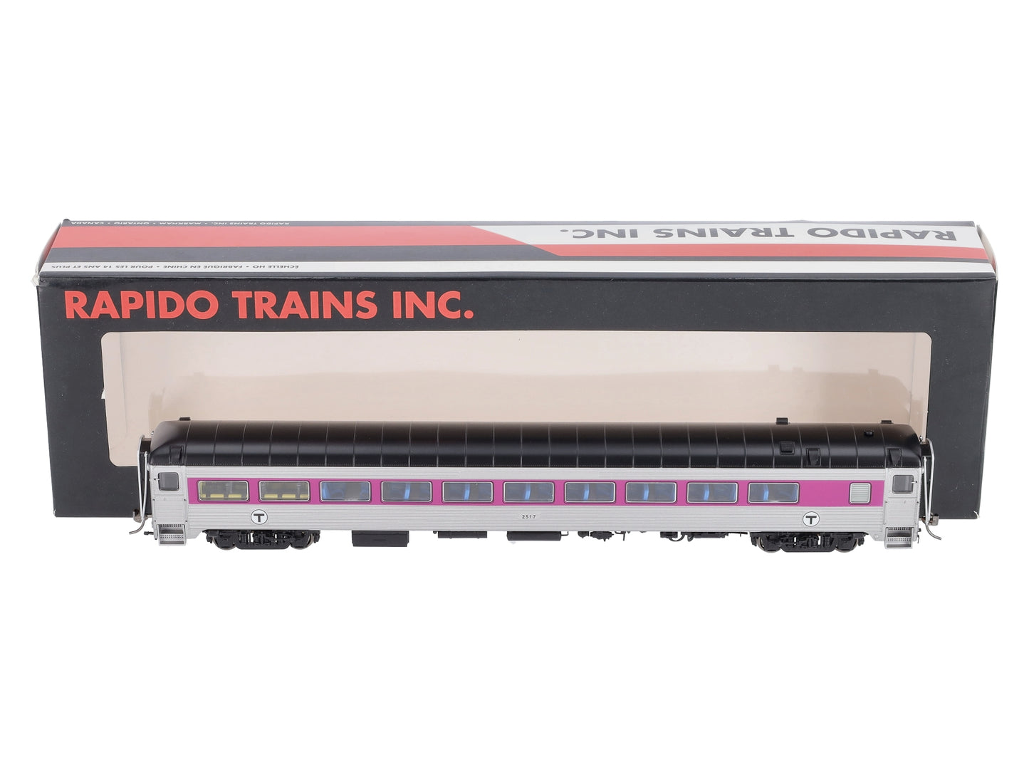 Rapido Trains 017244 HO MBTA NH 8600 Series Coach Car w/o Skirts #2517