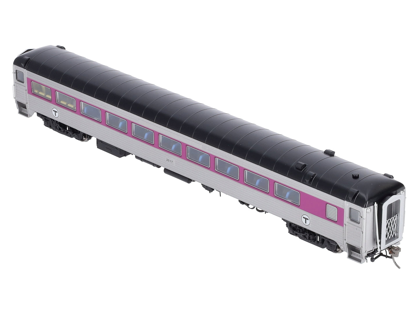 Rapido Trains 017244 HO MBTA NH 8600 Series Coach Car w/o Skirts #2517