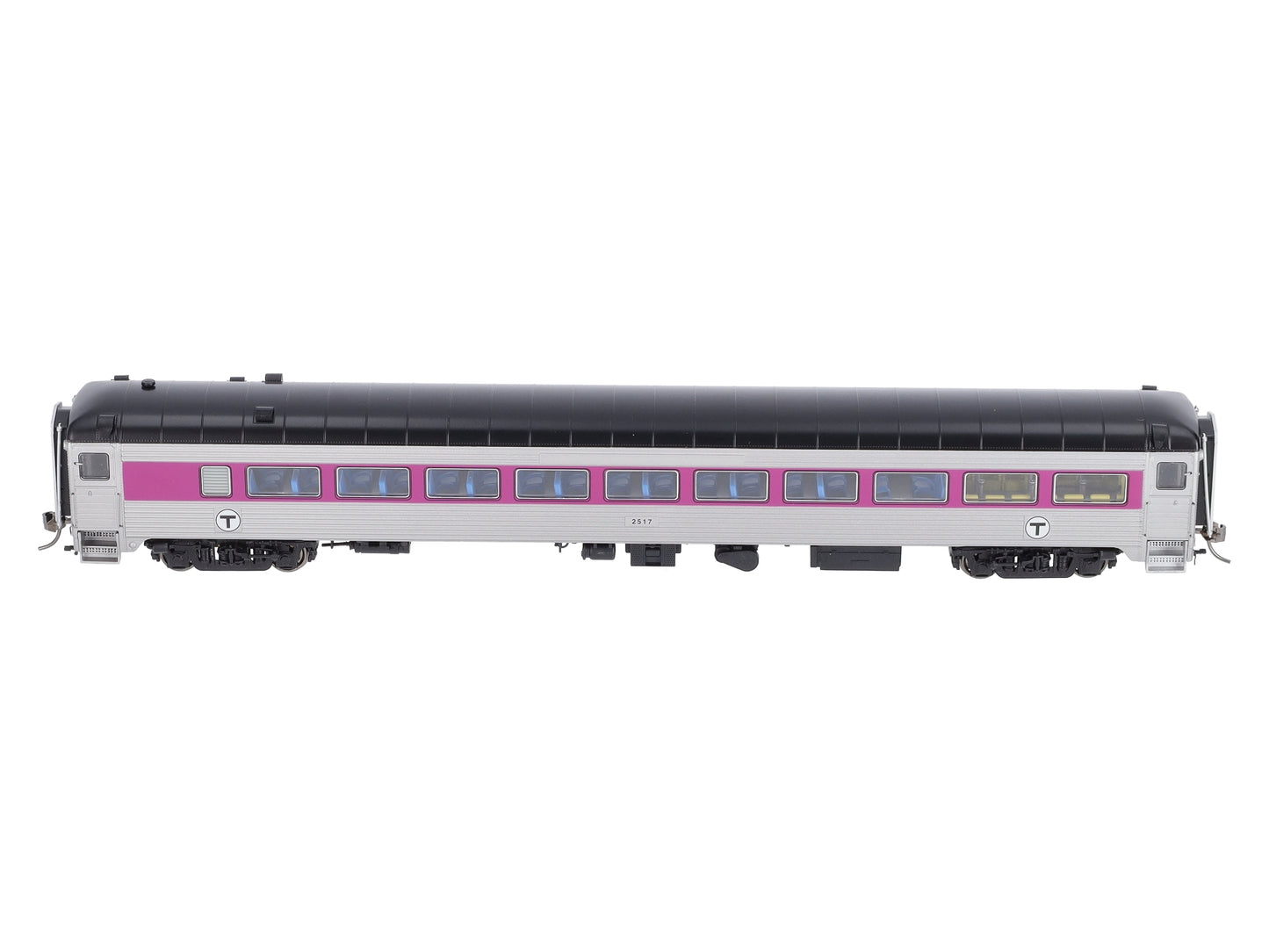 Rapido Trains 017244 HO MBTA NH 8600 Series Coach Car w/o Skirts #2517