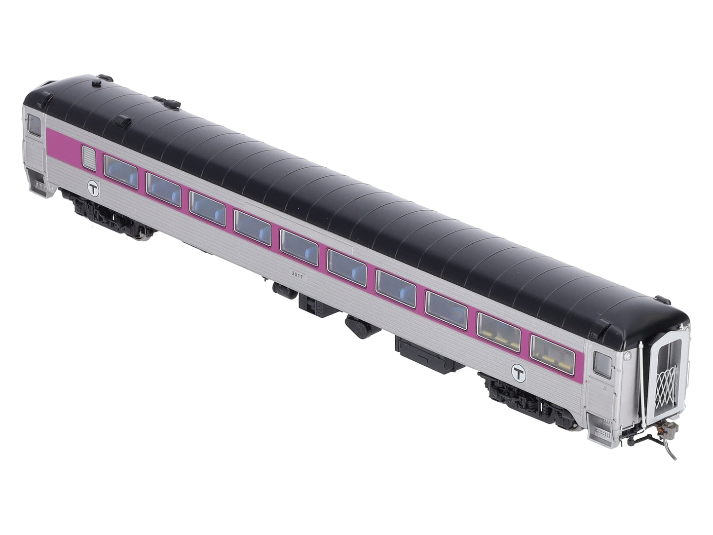 Rapido Trains 017244 HO MBTA NH 8600 Series Coach Car w/o Skirts #2517
