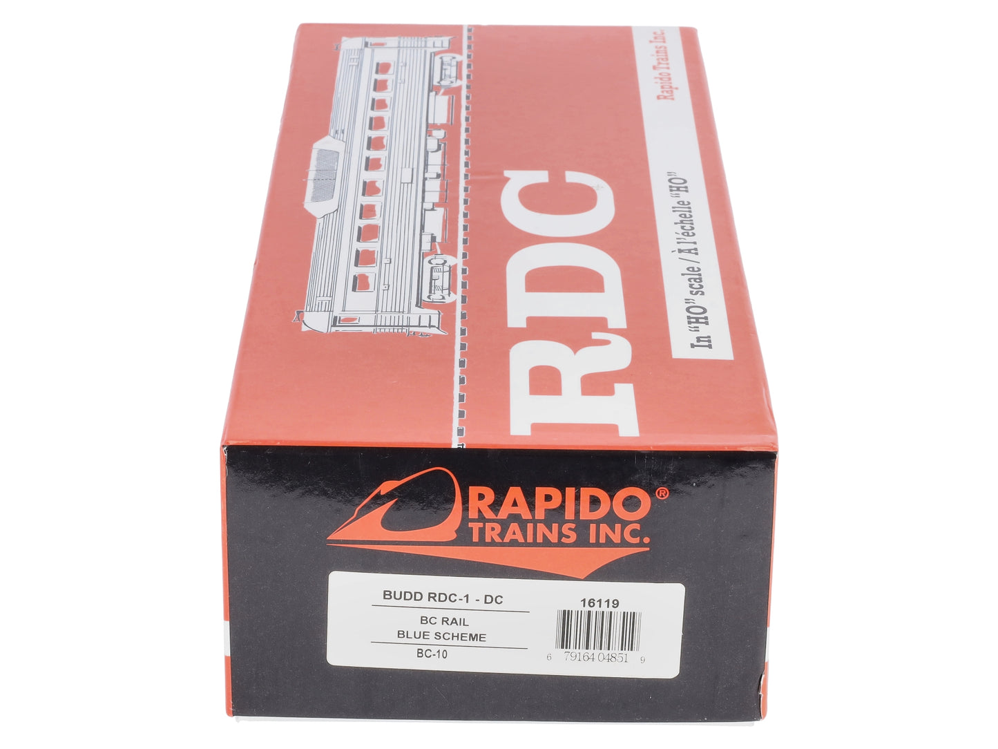 Rapido Trains 16119 HO Scale BC Rail Budd RDC-1 with DC #BC-10